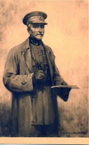 Carte postale : portrait du Général Bernheim par Jacques Madyol (1871-1950). © coll. Goldmann-Roth, publiée dans P. PIERRET, G. SILVAIN, op. cit., p. 79
