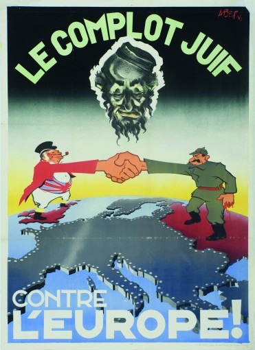 Le complot juif contre l’Europe !, affiche par Abery (1940-1945) © Droits réservés - CEGESOMA, Bruxelles, 275444