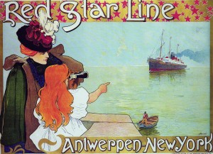 Red Star Line poster, Henri Cassiers, vers 1899 – © coll. Red Star Line Museum